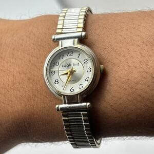 Silver & gold watch